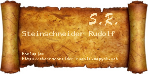 Steinschneider Rudolf névjegykártya